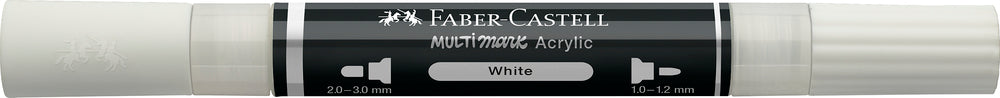 Multimarker Akryl Faber Castell SP 101 White m. 2 spids