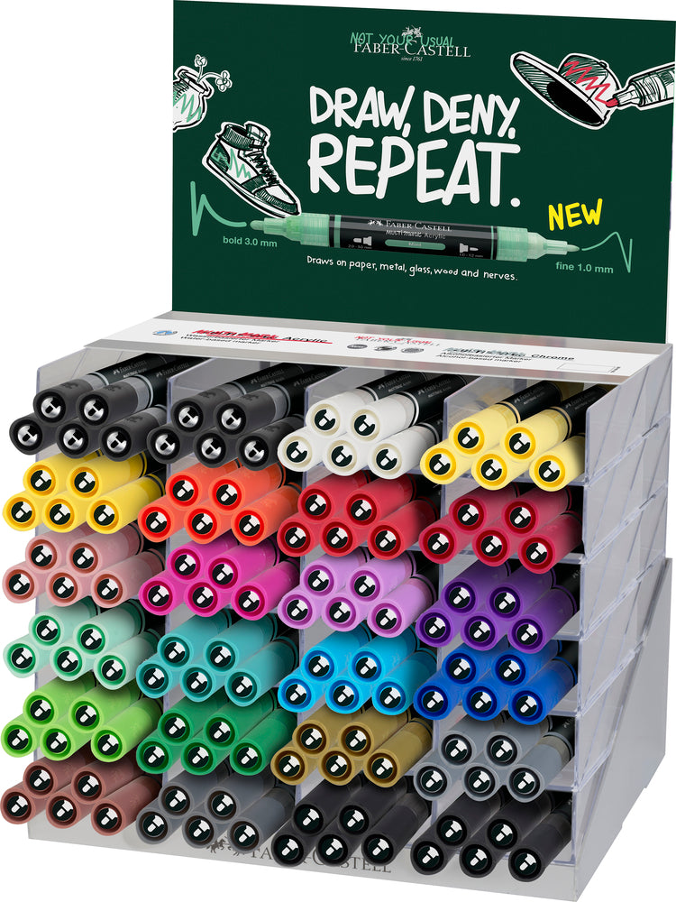 Multimarker Akryl Faber Castell SP Mm Display 120X m. 2 spids