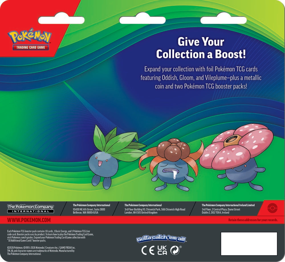Release 7/4 Pokemon Enhanced 2-Pack, Oddish, Vileplume, Gloom