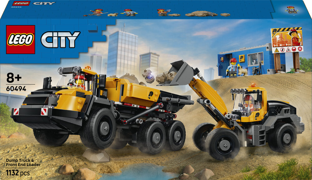 LEGO City 60494 Frontlæsser og lastbil med tippelad