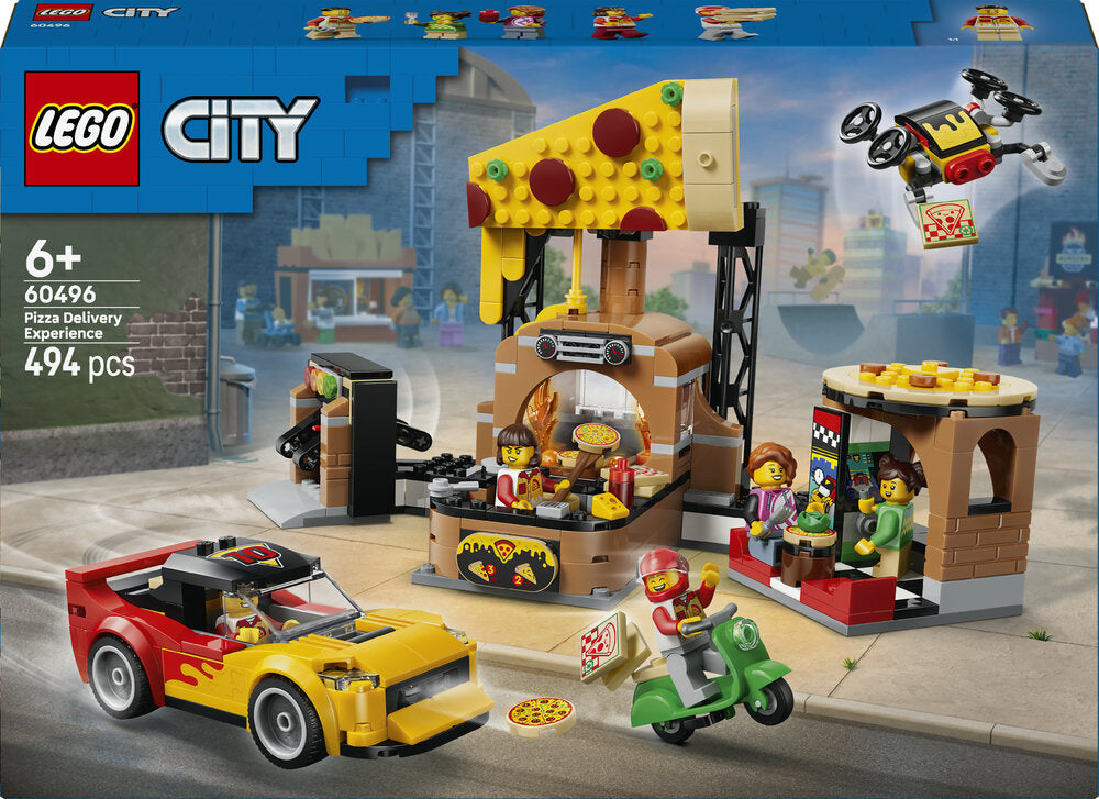 LEGO City 60496 Pizzeria med udbringningsfartøjer