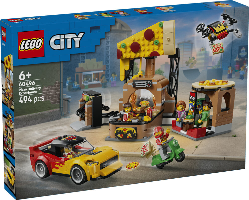 LEGO City 60496 Pizzeria med udbringningsfartøjer