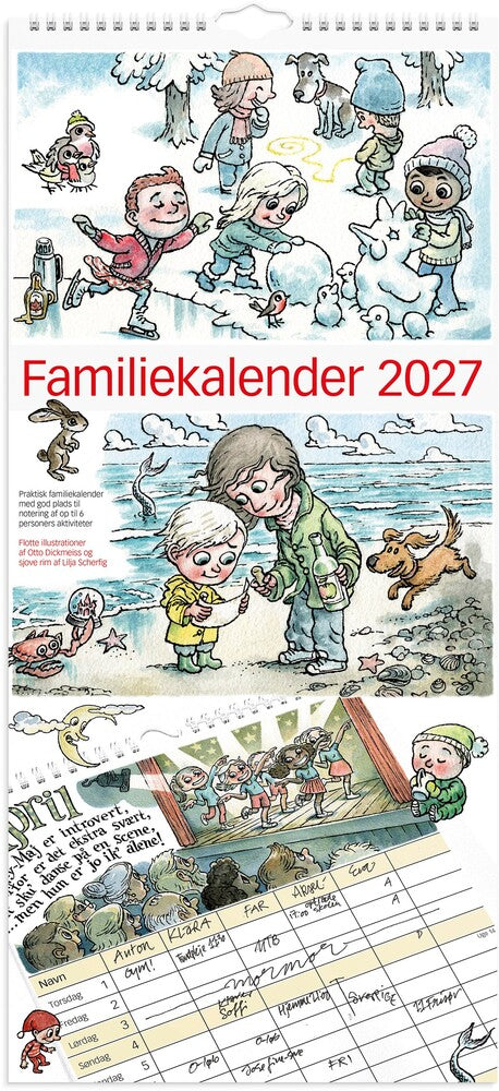 Familiekalender 2027 Otto Dickmeiss m/illu 6 kol Mayland