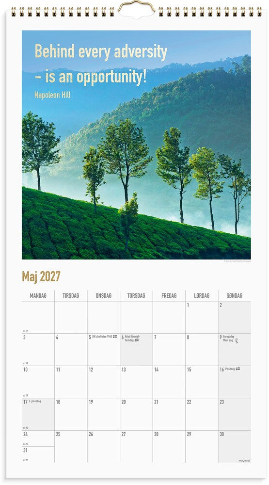 Vægkalender 2027 dream & do Mayland 25 x 45 cm
