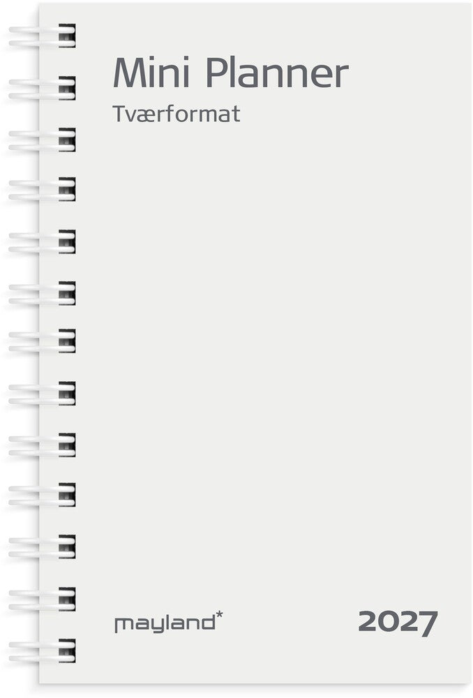 Mini planner 2027 uge refill Mayland tværformat 8 x 13 cm
