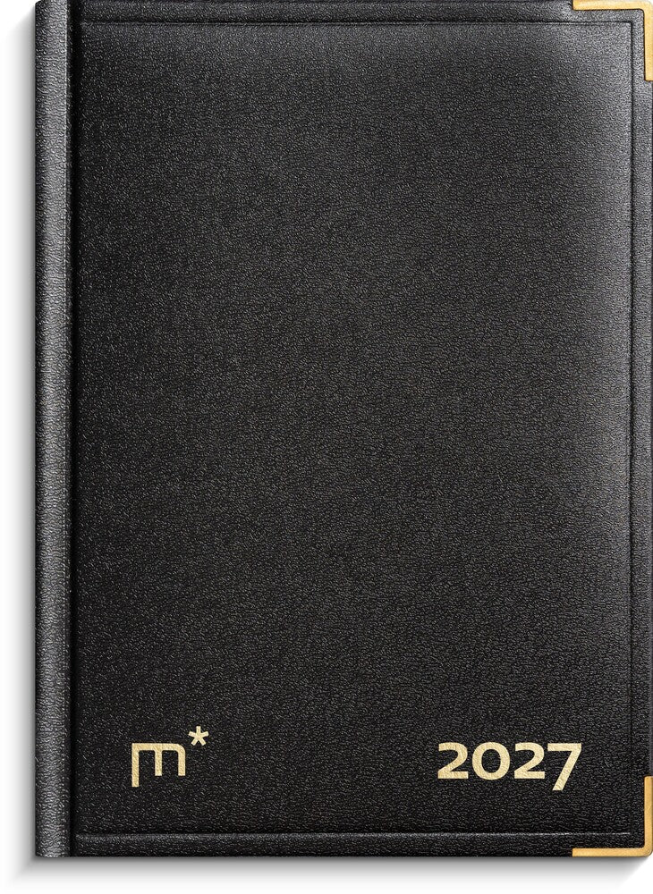 Kalender årbog 2027 dag kunstskind sort Mayland 12 x 17 cm
