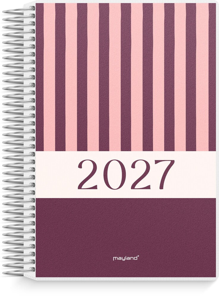 Spiralkalender 2027 dag pp m/4 illu Mayland 11,7 x 17,1 cm