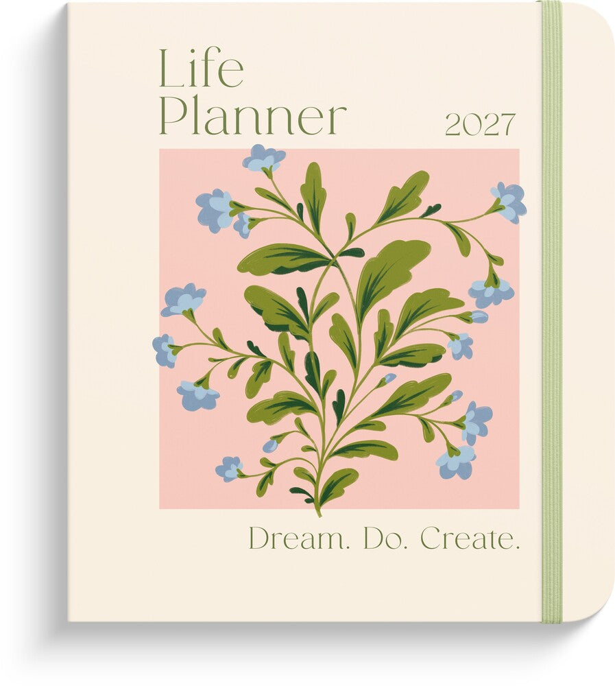 Kalender 2027 life planner delicate flowers Mayland engelsk