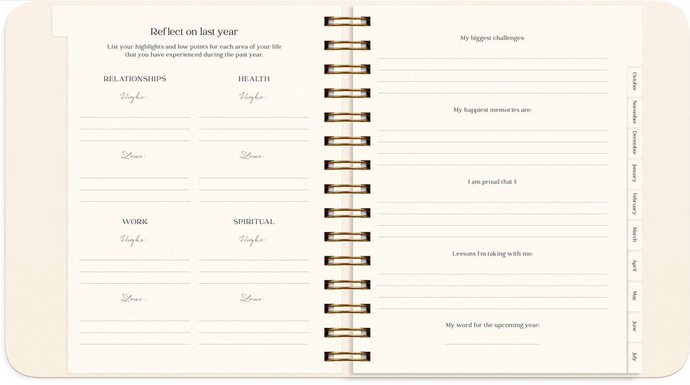 Kalender 2027 life planner delicate flowers Mayland engelsk