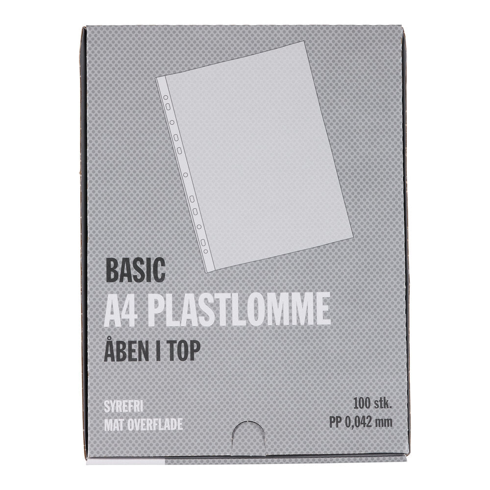D2 Plastlomme Relief basic tynd mat A4 0,042mm 100stk