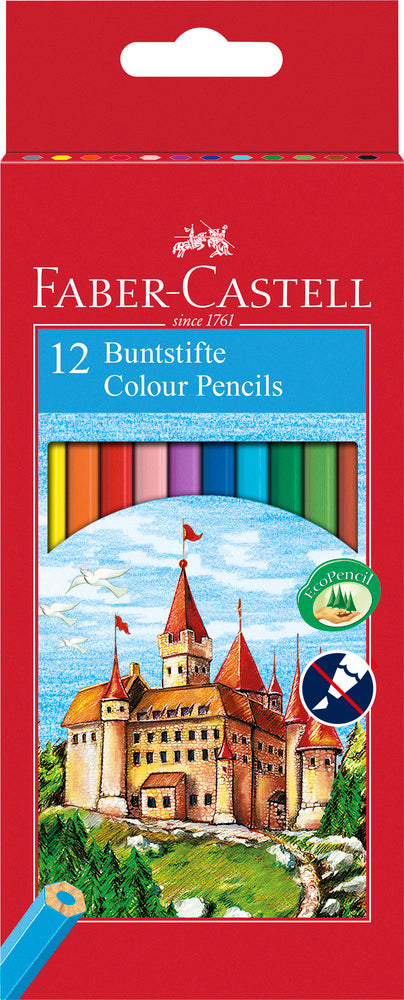 D2 Farveblyant slot Faber-Castell 12 ass.