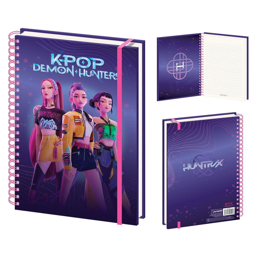 K-Pop Demon Hunters Huntrix A4 spiralnotesbog – 80 ark