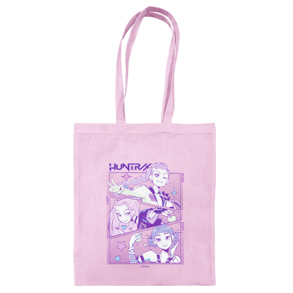 K-Pop Demon Hunters Huntrix tote bag lyserød