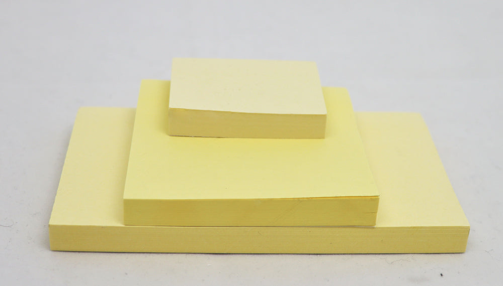 Selvklæbende blok Relief gul 38x51 mm