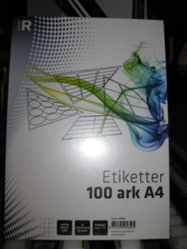Etiket Relief 63,5 x 72,0 mm 100 ark