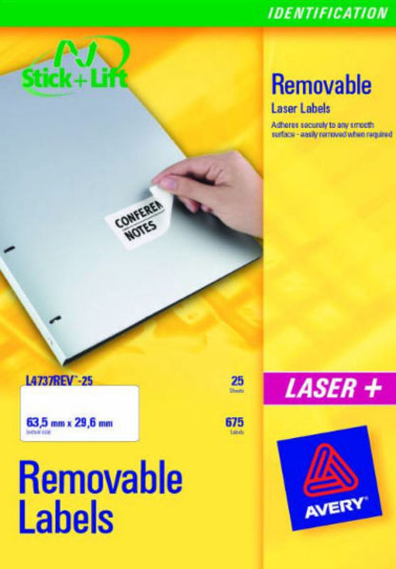 Etiketter laser aftagelig 210x297