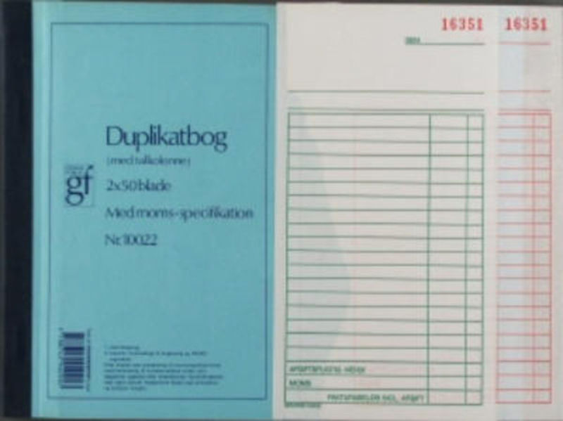 Grafisk 10022 duplikat bog/moms 10,8x20