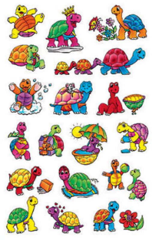 STICKERS SJOVE SKILDPADDER GLITTER /2