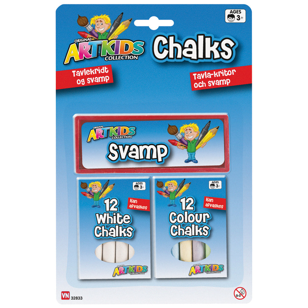 Artkids kridt og svamp