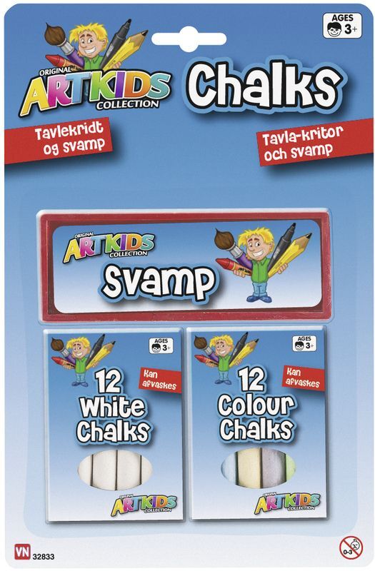 Artkids kridt og svamp
