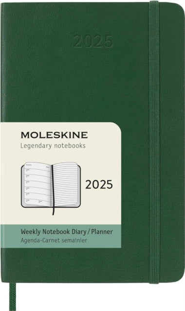 Moleskine 2025 12-Month Weekly Pocket Softcover Notebook Myrtle Green