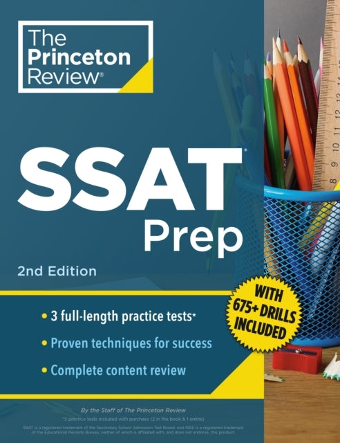 Princeton Review Ssat Prep 3 Practice Tests + Review & Techn