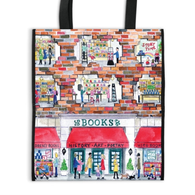 Michael Storrings A Day At The Bookstore Reusable Shopping B