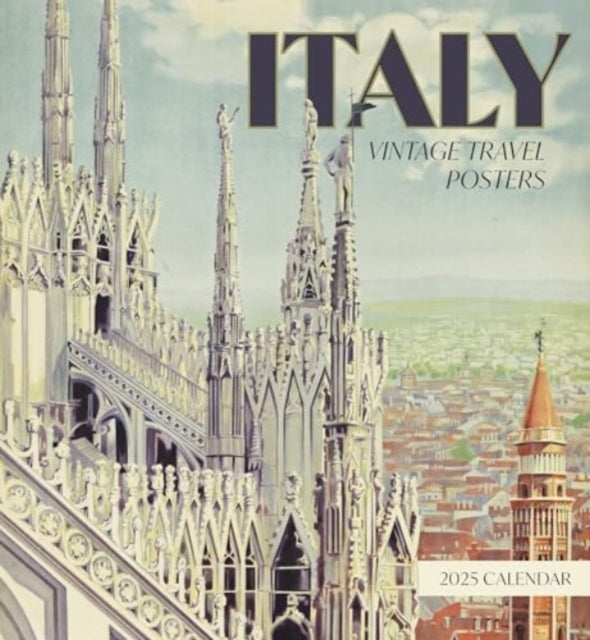Italy Vintage Travel Posters 2025 Wall Calendar