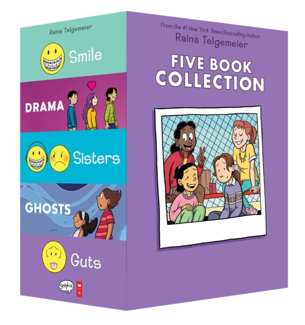 D2 Raina Telgemeier Five Book Collection: Smile, Drama, Sisters