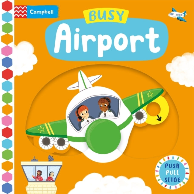 Busy Airporta Push Pull Slide Book