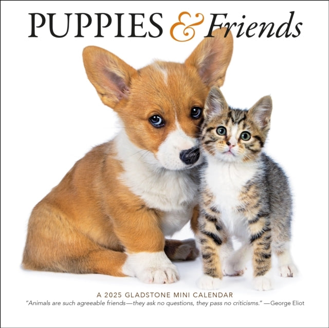 Puppies & Friends Mini Wall Calendar 2025