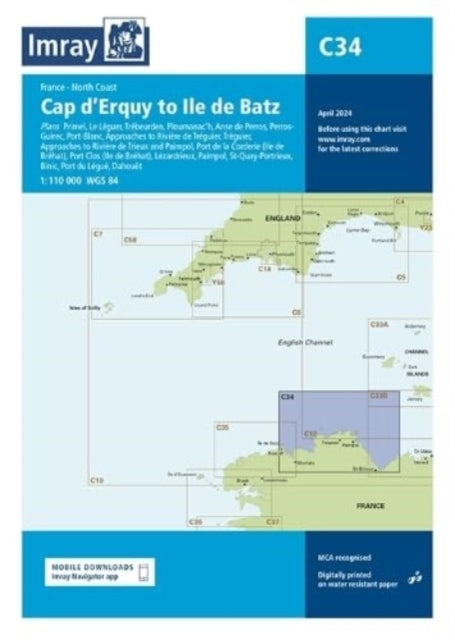 Imray Chart C34Cap D'Erquy To Ile De Batz
