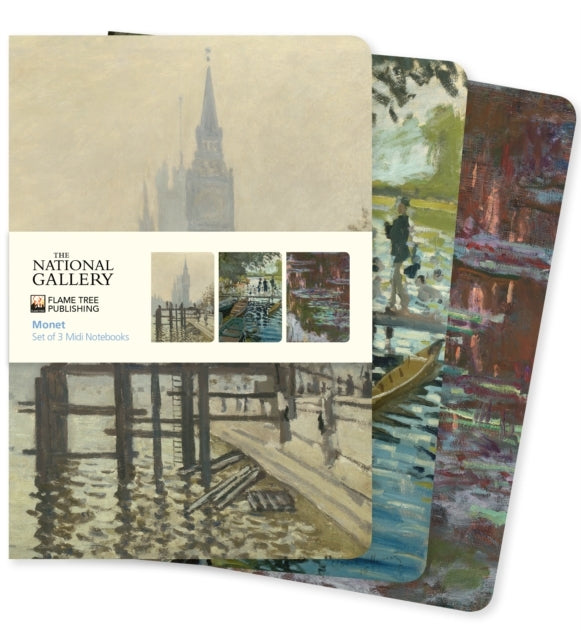National Gallery Monet Set Of 3 Midi Notebooks
