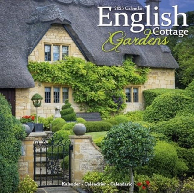 English Gardens Calendar 2025 Square Scenic Wall Calendar -