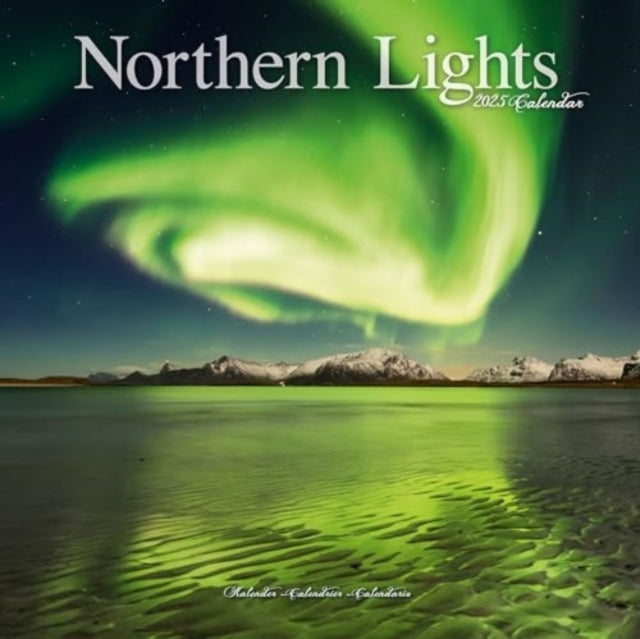 Northern Lights Calendar 2025 Square Travel Wall Calendar -
