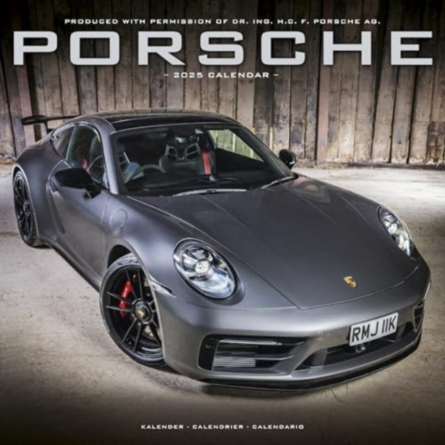 Porsche Calendar 2025 Square Car Wall Calendar - 16 Month
