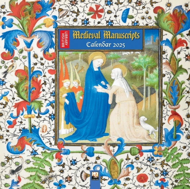 British Library Medieval Manuscripts Wall Calendar 2025 (Ar