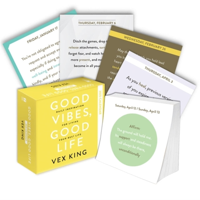 Good Vibes Good Life Calendar 2025Daily Inspiration For Liv