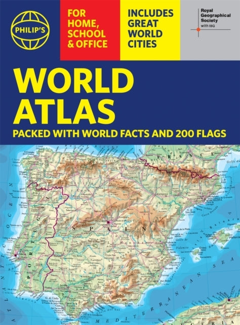 Philip's Rgs World Atlas A4With Global Cities Facts and Fla
