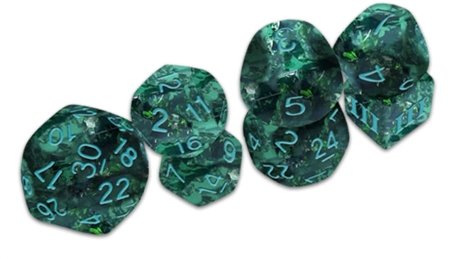 Verdigris Grecian Vase Dice- Dcc Funky 7-Set