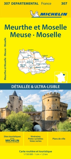 France blad 307: Meuse, Meurthe et Moselle 1:150.000