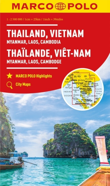 Thailand Vietnam Laos Cambodia Marco Polo Map
