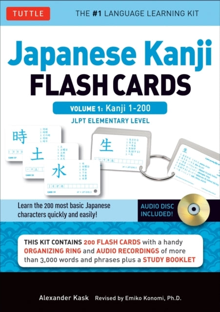 Japanese Kanji Flash Cards Kit Volume 1Kanji 1-200 Jlpt Beg