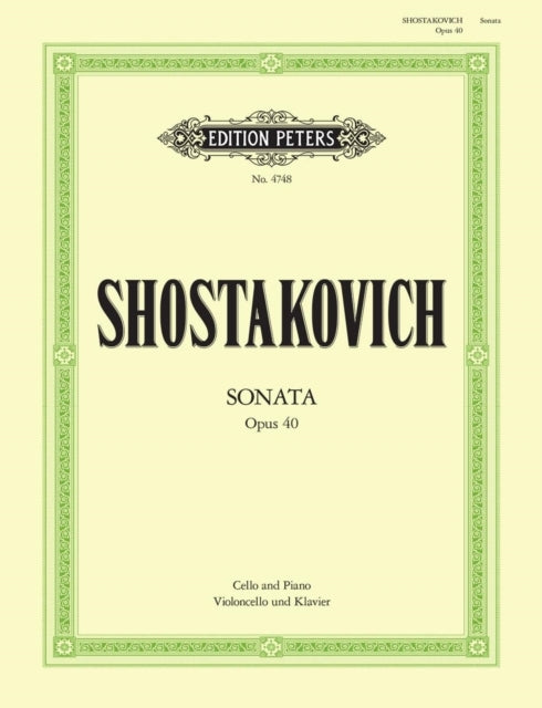 Cello Sonata in D Minor Op. 40