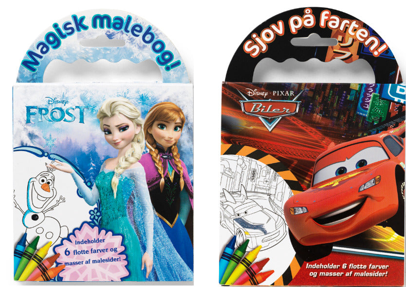 DISNEY MALEBOG MED FARVER 10 STK. ASS.