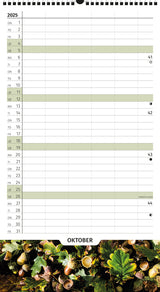 Familiekalender med foto m/5 kolonner SKOLEÅRET RUNDT 2025/26