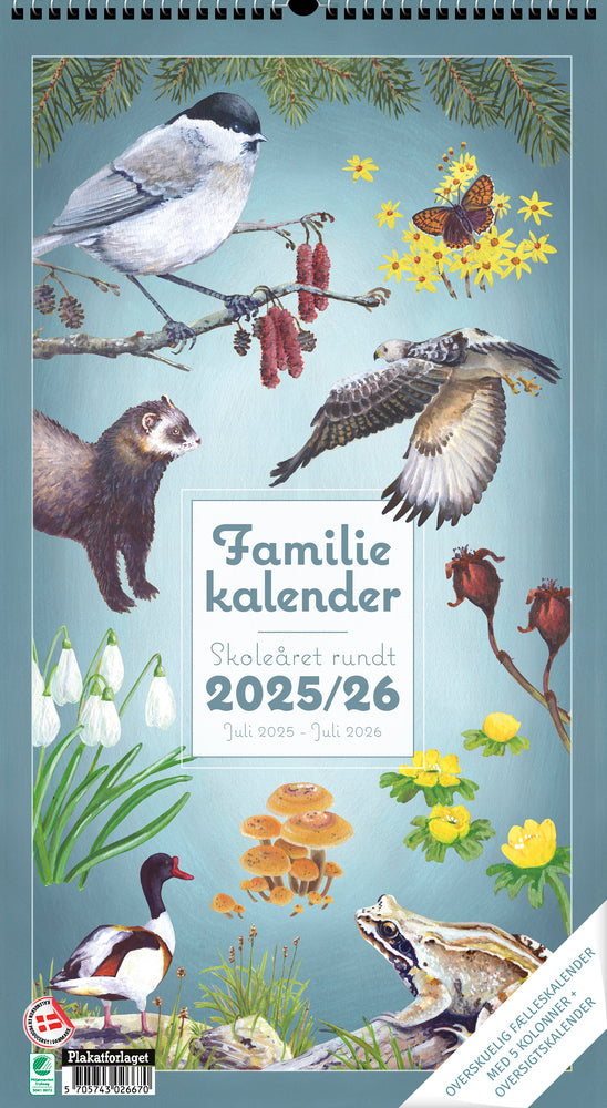 FAMILIEKALENDER I Naturen M/5 KOLONNER Skoleåret Rundt 25/26