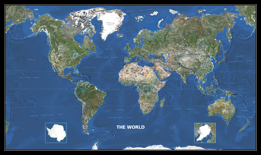 World seen from Space Satellite Map