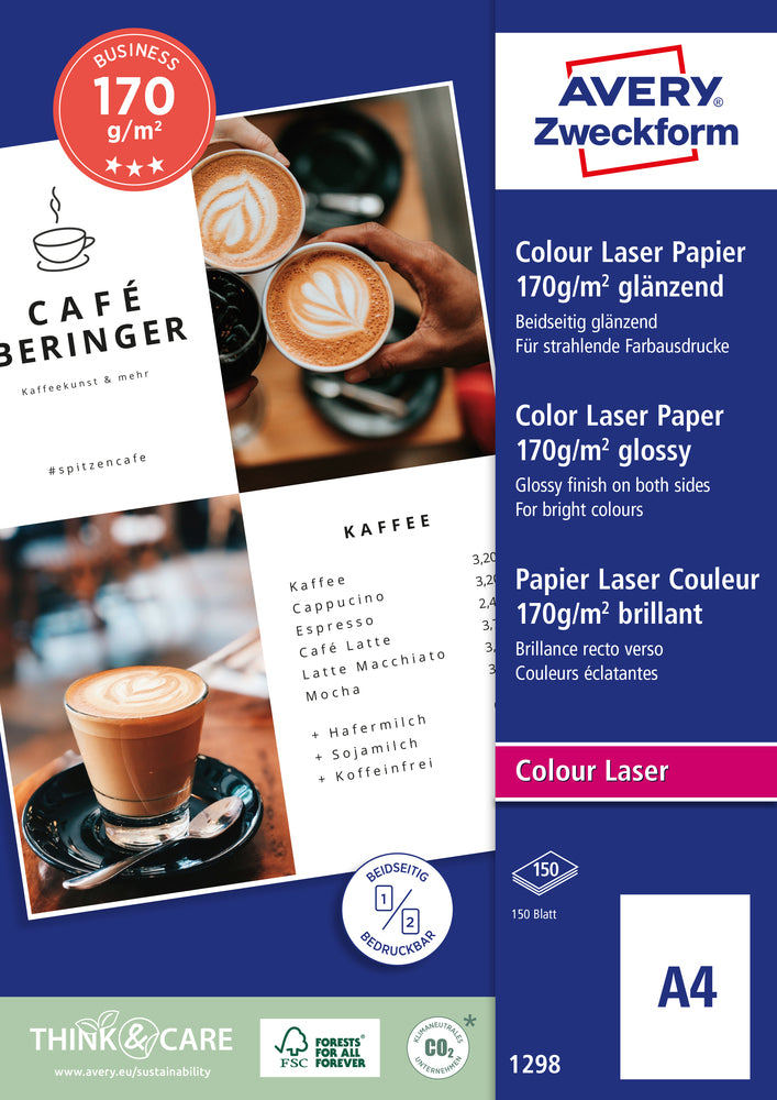 Fotopapir glossy laser 170g /150 ark