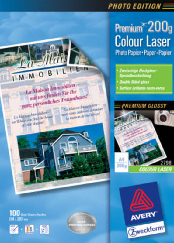 Fotopapir premium glossy laser /100 ark
